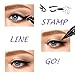 Linble Dual Ended Black Liquid Eyeliner - 2 in 1 Winged Cat Eye Stamp & Felt-tip Eyeliner Pen, Waterproof, Long Lasting and Smudge Proof Eye Makeup Tool for Women