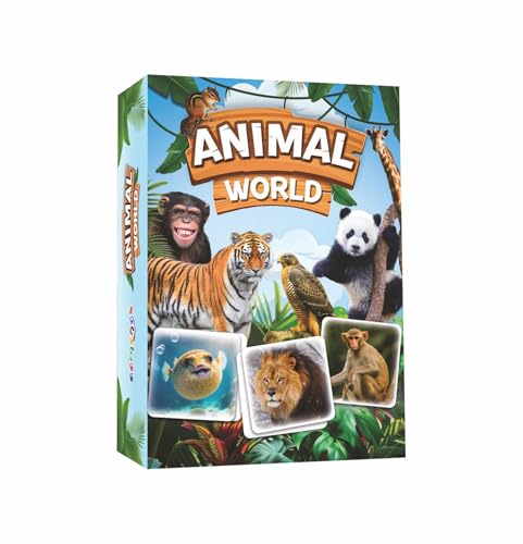 Image of Animal World - 63 Educational & Fun Trump Cards for Kids | Learn Animal Facts, Strength, Speed & Lifespan | STEM-Aligned Wildlife Learning Game | Eco-Friendly