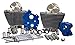 S&S Cycle 310-1051 M8 Power Package Kit - Water Cooled, Gear Drive, Highlighted Fins, Chrome Pushrod Tubes