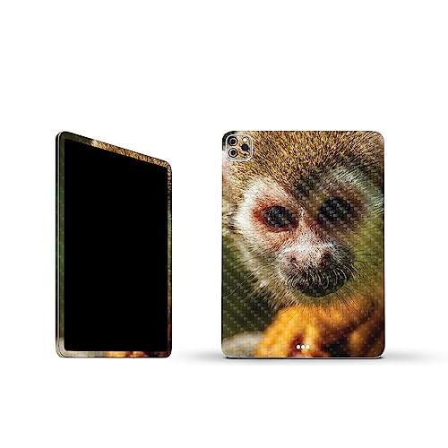 Image of MightySkins Carbon Fiber Skin Compatible with Apple iPad Pro 11 inch M2 4th Gen (2022) Full Wrap Kit - Squirrel Monkey | Protective, Durable Textured Carbon Fiber Finish | Easy to Apply | Made in The USA