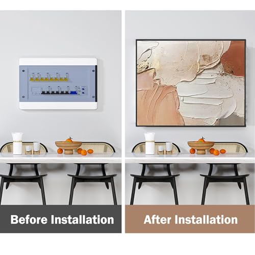 Cache-compteur électrique mural boîtier déco rabattable 50x40 cm