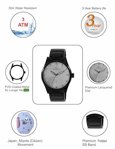 Image of Ego by Maxima Analog Silver Dial Men's Watch-35345CMGB