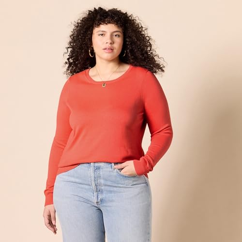 Image of Amazon Essentials Women's Long-Sleeve Lightweight Crewneck Sweater, Flattering (Available in Plus Size)