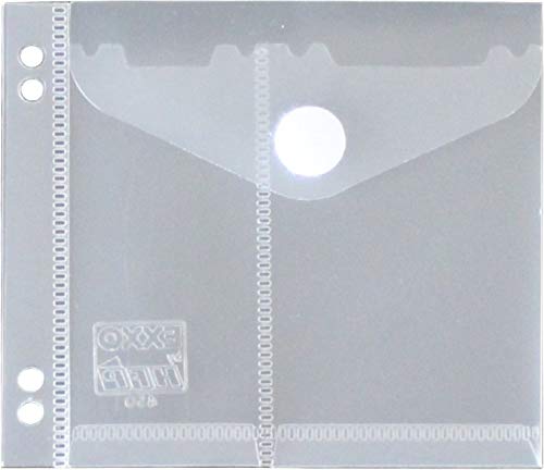 Dokumententasche Hülle für USB-Stick zum Abheften mit Klappe mit Klettverschuss für bis zu 2 USB-Sticks - Pack a 5 Stück Cover