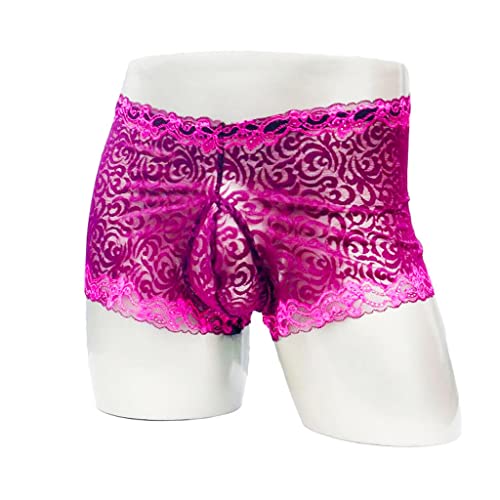 AGJGFM Mens Lace sissy pouch panties Boxer underwear3