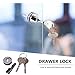 Glass Lock Sliding Door Lock with Key Display case Locks Suitable for Commodity Display Collection cabinets Sliding Glass Door cabinets Suitable for Thickness 0.12
