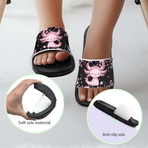 Image of Unisex Slides for Girls Boys Comfortable Slippers Slides Non-slip Shower Shoes House Fashion Thick for Indoor & Outdoor Gifts