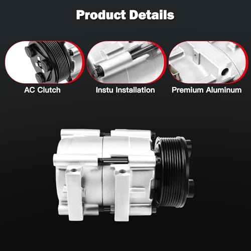 Image of AC Compressor Pump for Ford Expedition E-150 E-250 E-350 Econoline 4.6L