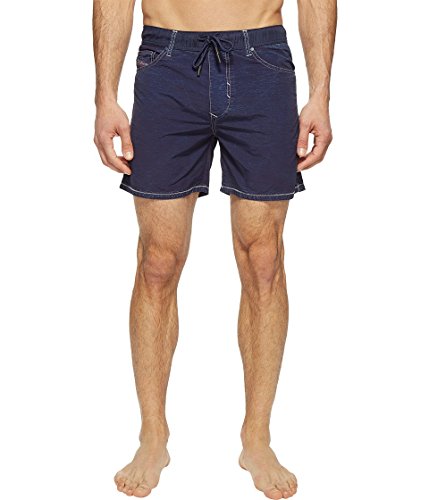 Diesel Men's Standard Waykeeki Waterdenim Long 16inch Swim Trunk, Navy, Small