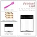 12 Pack 4 oz Small Plastic Containers with Lids+12 Pack 20g/20ml Cosmetic Sample Jar - for Lip Scrub, Body Butters, Cream, Slime, Craft Storage