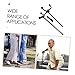 Hemoton Djustable Walking Stick for Seniors 4 Prong Stainless Steel Stable Base Anti-Slip Handle for Travel Daily Use
