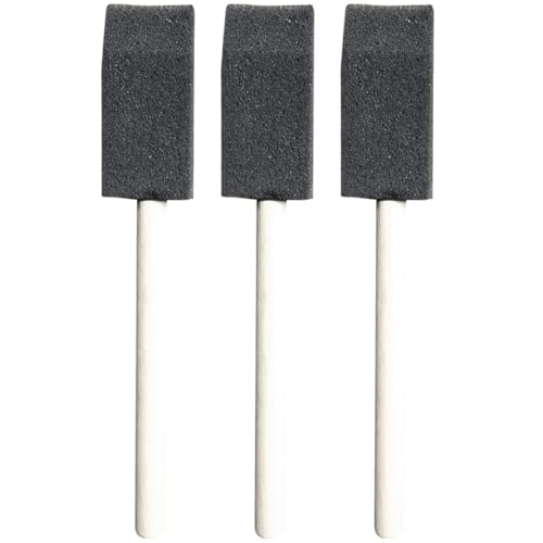 Operitacx 3 Cepillos para Limpieza de Rejilla y Huecos de Coche Cabezal Blando sin Rebabas, Mango de Madera y Esponja, Pack de 3 Unidades para Detalles Interiores