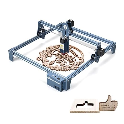 Queenser Máquina de gravação a S9 Tecnologia de modelagem de feixe de ultrafino Máquina de corte de gravação a de acrílico de madeira de alta precisão 410x420mm Área de grav