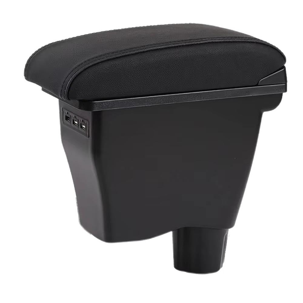 SXQPOCAR For Smart 453 For Fortwo For Forfour 2015-2018 Car Armrest Box Retrofit Parts Interior Storage Box Replacement Parts(B2 black line Corium)