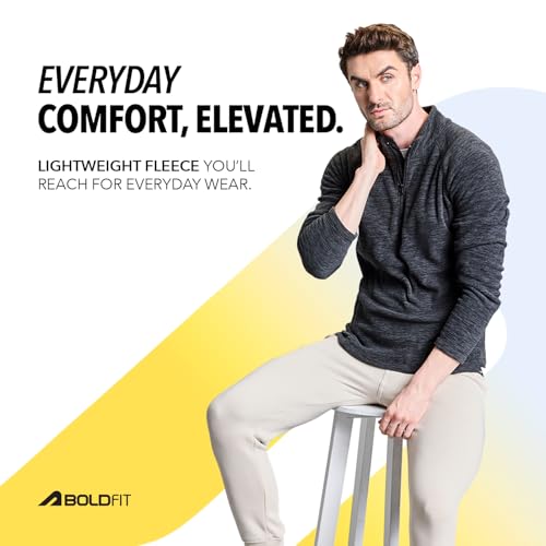 Image of Boldfit Sweatshirt for Man Stylish Sweatshirts for Men Breathable Jacket for Man Half Zipper Sweatshirt for Men Casual Sweat Shirt Full Sleeves Sweaters All Day Winter wear Jackets Stylish