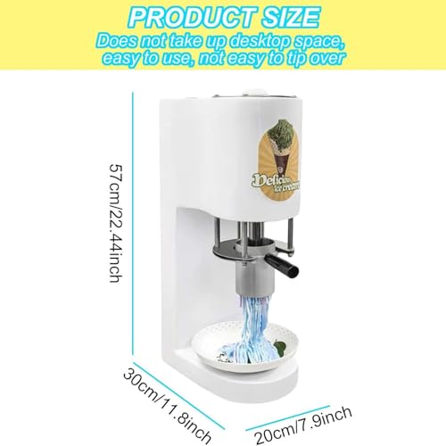 Gewerbliche Eismaschine, 28–30 l/h Leistung, 80-W-Softeismaschine, 420-ml-Zylinder, für Restaurantbars – Bild 8