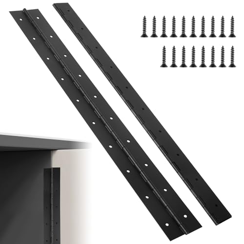 2 Pack Heavy Duty Piano Hinges, 48 Inch x 3 Inch Open Width Stainless Steel Piano Hinge 0.06