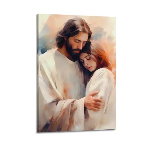 Aquarelle chrétienne poster art mural décoratif chambre adulte tableau 30x45