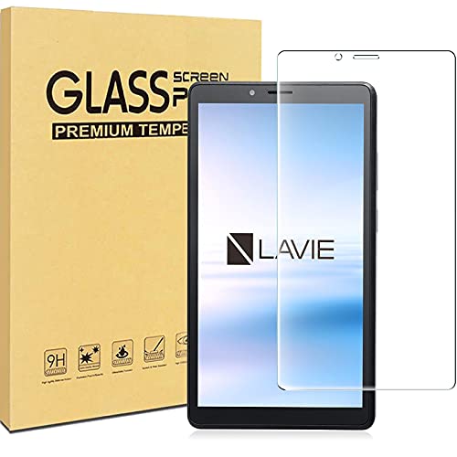 TRkin For Lenovo Tab M7 (3rd Gen) / Lenovo Tab M7 (ZA550154JP/ZA550230JP) / LAVIE T7 T0755/CAS PC-T0755CAS 用の専用強化ガラスフィルム For LAVIE Tab E TE507/KAS PC-TE507KAS 用の 液晶保護フィルム 気泡ゼロ 99%高透過率 硬度9H 指紋防止 飛散防止 耐衝撃 超薄0.3mm 2.5D ラウンドエッジ加工