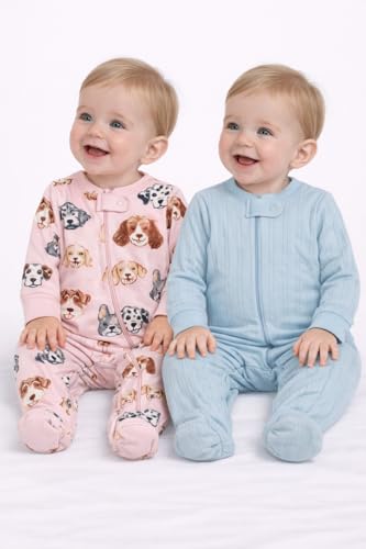 Image of TuddyBuddy Baby Girl's Cotton Printed Full Sleeves Sleepsuit /Footed Rompers for Baby Girl