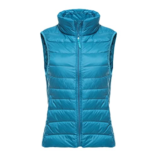 Daunenweste Damen Leicht Dünne Daunen Steppweste Damen Ärmellose Daunenjacke Damen Wattierte Weste Daunen (Blau, XXXXL) Daunenweste Damen Leicht Dünne Daunen Steppweste Damen Ärmellose Daunenjacke Damen Wattierte Weste Daunen (Blau, XXXXL)