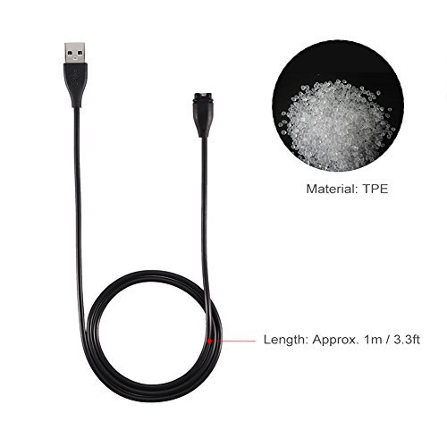 Zerone Cabo de carregamento de 9,5 cm de comprimento para Garmin Fenix 5 5S 5X/Forerunner 935, adapt