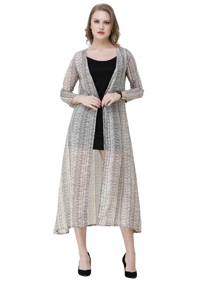 cation Women Georgette Shrug for Women and Girls - Open Front Shrug/Jacket Outerwear with Full Sleeve - Summer Shrug for Ladies-picture-39