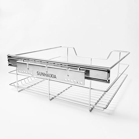 SUNHAIXIA Pull Out Cabinet Organizer, Heavy Duty Cabinet Pull Out Shelves, Slide Out Cabinet Organizer Storage for Home, Pull Out Drawers for Kitchen Cabinets (22" W x 17" D x 5.5" H) Cover