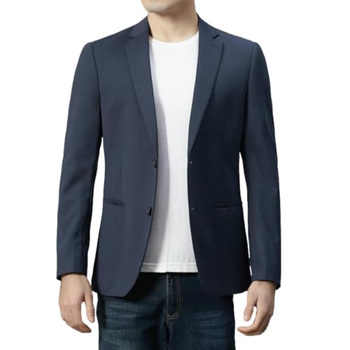 Blazer décontracté à manches longues vêtement masculin aux finitions soignées en coton