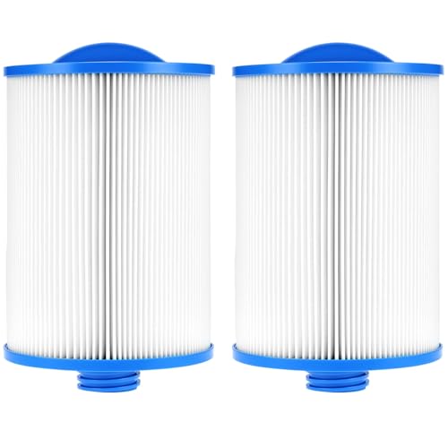 QWORK® 2 Piezas Cartucho Filtro hidromasaje, Filtro depuradora Piscina Repuesto, Compatible con Unicel 6CH-940, PWW50P3