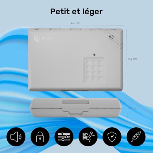Mini coffre fort portable connecté Uplock Evolution avec alarme et verrouillage - 4