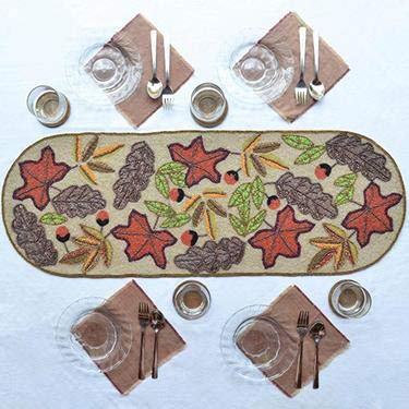Beaded Collection Leaf Runner 12 by 35 inches