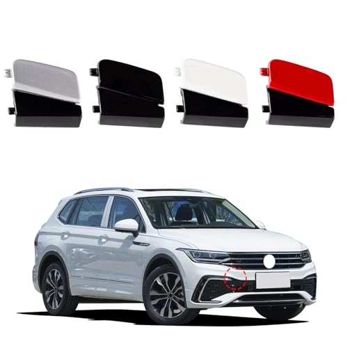 Car Front Bumper Tow Hook Cover Cap Towing Eye Fit For VW Tiguan X/L 2022 2023 2024 Replacement Accessory Red Right Passenger Side