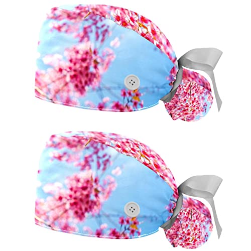 Casquettes de travail respirantes et légères JDEZ avec motifs branches fleuries