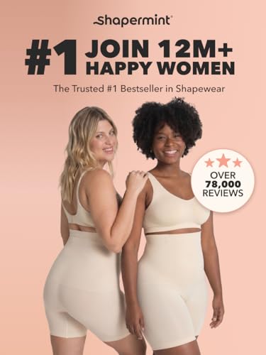 Image of SHAPERMINT High Waisted Body Shaper Shorts Shapewear for Women Tummy Control Thigh Slimming Technology