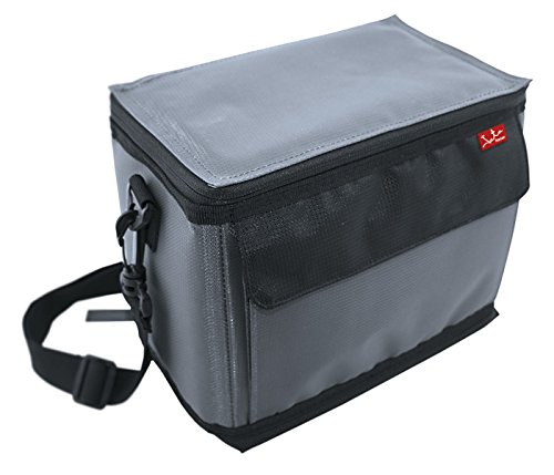 Jata Hogar Kühltasche Kühltasche mit integriertem Gel Kältemittel 22x14x17 cm grau