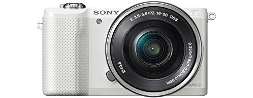 Sony Alpha 5000 Systemkamera (Full HD, 20 Megapixel, Exmor APS-C HD CMOS Sensor, 7,6 cm (3 Zoll) Schwenkdisplay) weiß inkl. SEL-P1650 Objektiv