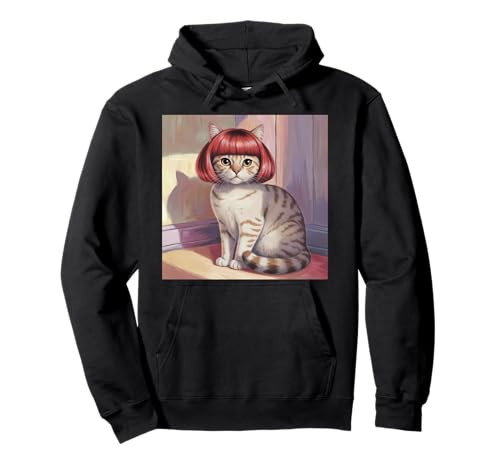 Bobcat Funny Ginger Cat Bob Haircut Artwork Stylish Unique Pullover
