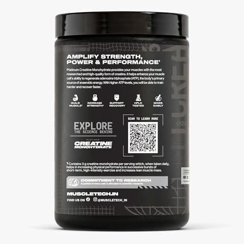 Image of MuscleTech Platinum Creatine Micronized Powder | 83 Servings, Tropical Tango | Improves Strength, Power & Muscle Recovery |Muscletech Creatine Flavored - 332g