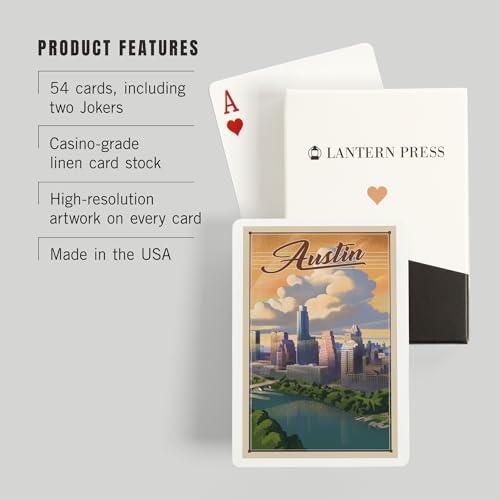 Baraja de 52 cartas tamaño póker Austin Texas miniatura 3