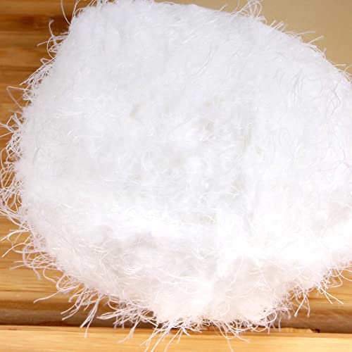 Jubileeyarn Baby Bear Yarn - Chunky Weight Polyester Fur - 100G/Skein - White - 2 Skeins #TOP1