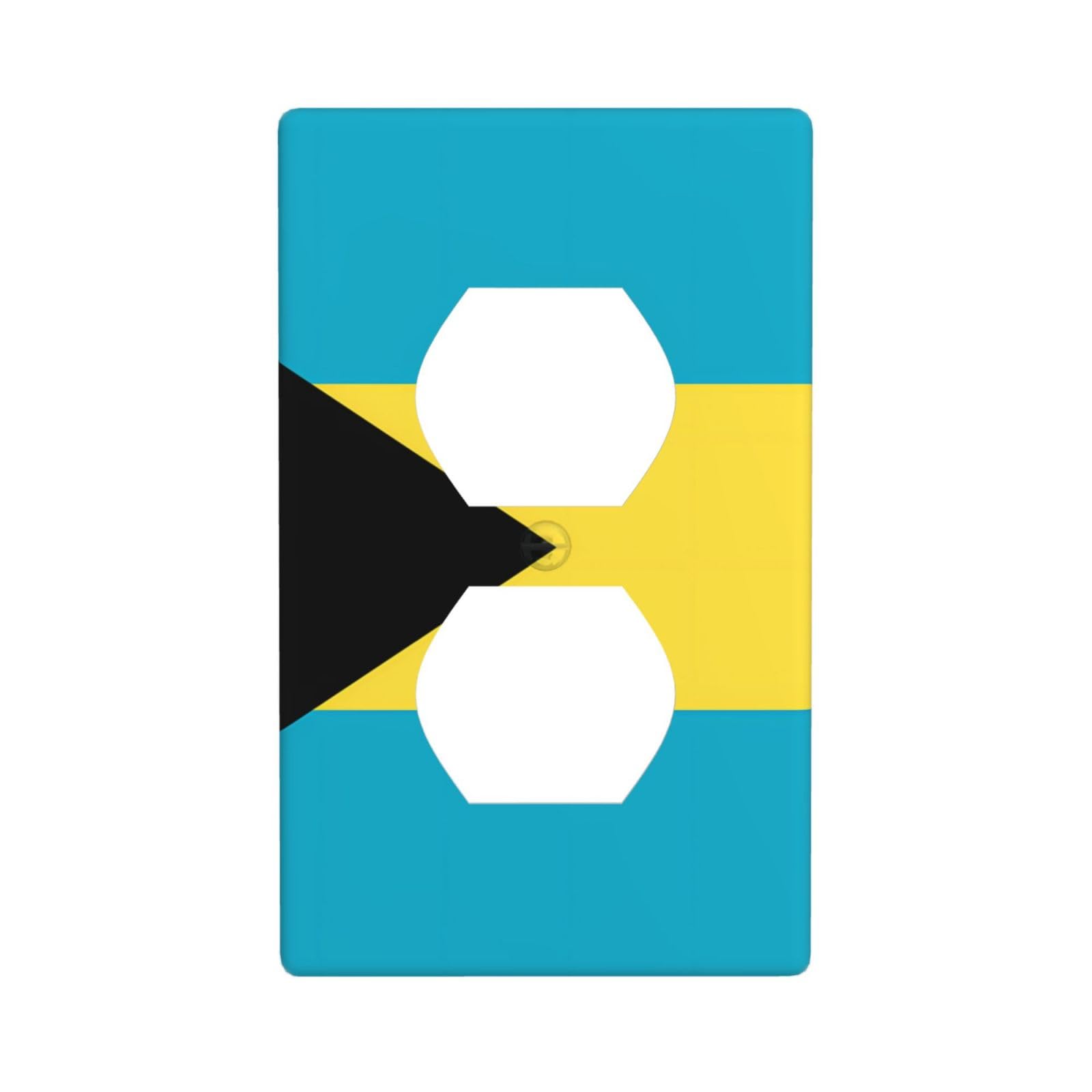 Flag of the Bahamas Decorative Switch Plate Cover-Unbreakable Polycarbonate Wall Plate for Home Office, 1 Gang with Screws