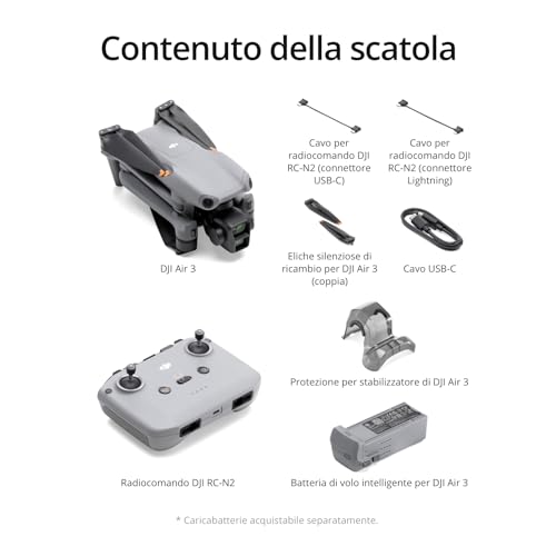 DJI Air 3 (con DJI RC-N2), drone con doppia