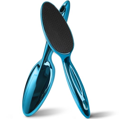 HovuuTuig Râpe à pieds en nano-verre, rapeuse pieds rape pieds pédicure douce et très efficace, ponceuse pied, lime pieds pédicure professionnel idéale pour un spa à domicile (bleu)