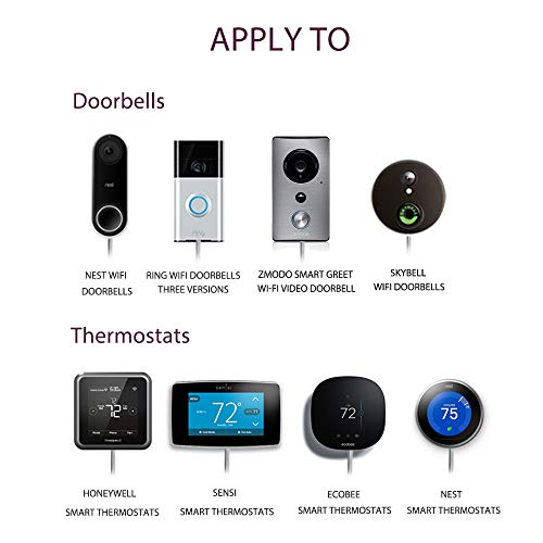 Thermostat / Doorbell Transformer, 24V 40Va Power Supply Compatible With Honeywell, Nest, Sensi And Ecobee Thermostat, Doorbell Transformer For Nest Hello And All Versions Of Ring Doorbells #TOP1