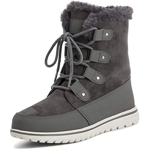 Botas de Nieve Cortas de Piel Sintética para Mujer Cover
