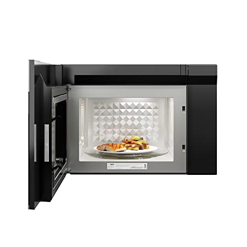 Image of KoolMore 1.3 cu. ft. 24 inch Over The Range Stainless Steel Microwave (KM-MOT-OP1SS), 300 CFM Vent Hood Function, 1000W