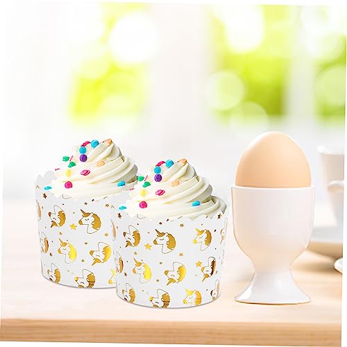 Caissettes papier motif licorne haute résistance pour muffins et cupcakes