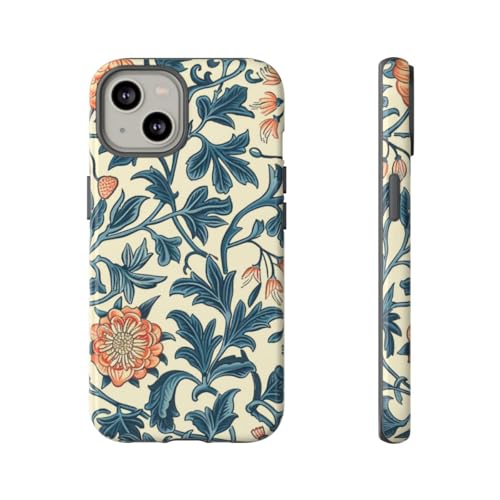Coque rigide iPhone 14 motif floral pour éviter les rayures