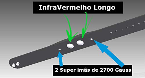 Pulseira Magnética Com Infravermelhos Azul CMN